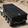 9' X 18' F/S 18 oz. Black Vinyl Dump Truck Tarp, with side flaps and shock cord