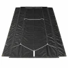 7' x 18', 18 oz. Black Vinyl Dump Truck Tarp with Side Flaps and Shock Cord