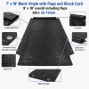 7' x 18', 18 oz. Black Vinyl with Side Flaps and Shock Cord