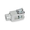 Male and female joint with locking slide and drive pins