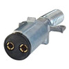 TRAILER QUICK DISCONNECT plug only- vertical metal 2 prong