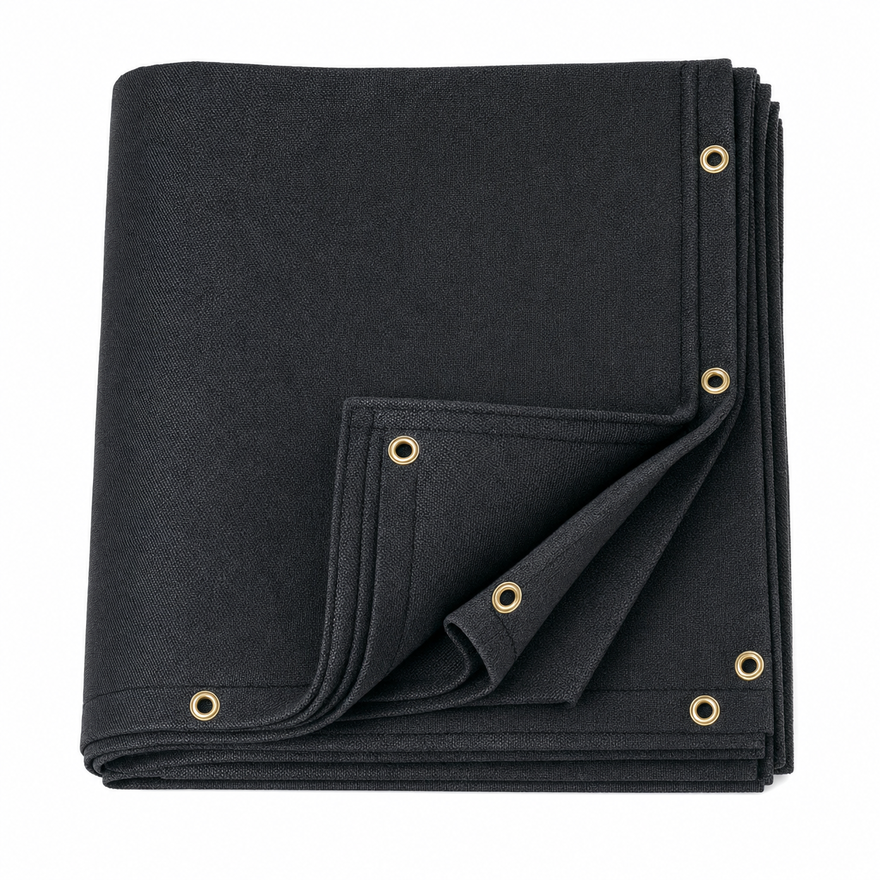 23 oz. Black Slag-Shed Fiberglass Welding Blanket w/ Grommets 24'' Apart