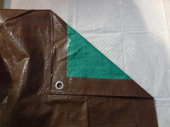 All Season Brown Green Reversible Poly Tarpaulins
