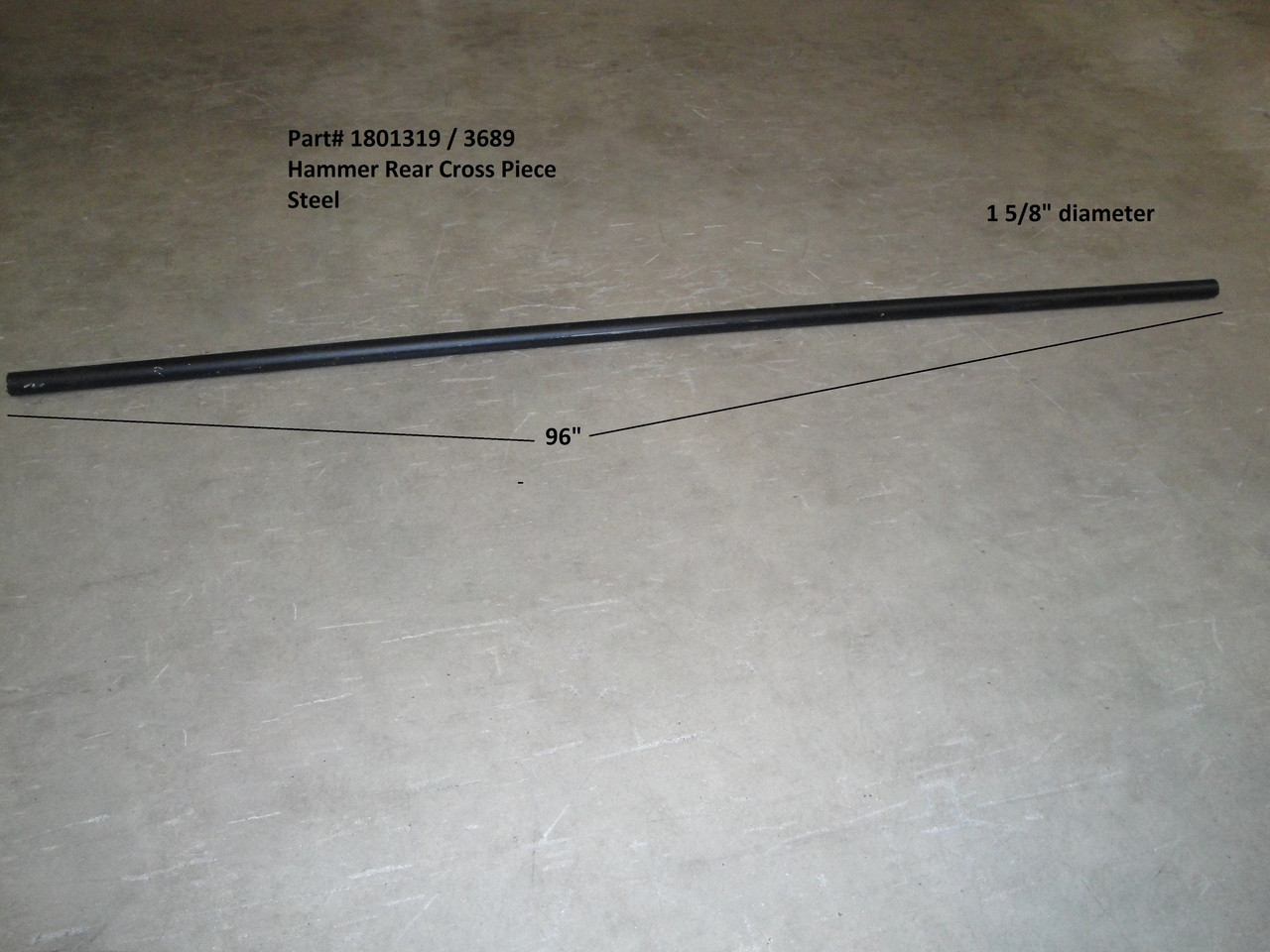 Hammer Rear Cross Bar, Steel (20-3689/1801319)