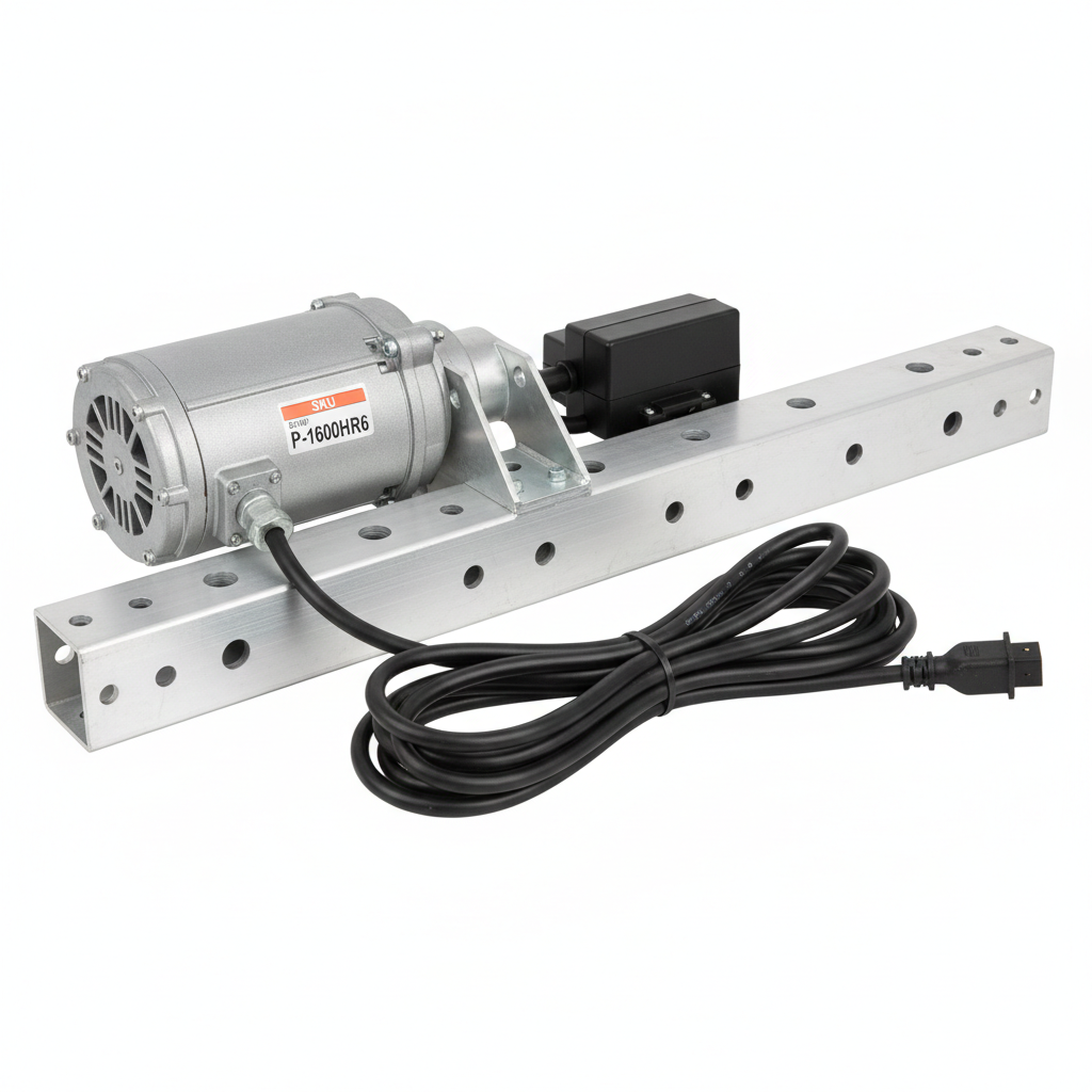 Electric Head Assembly, Adjustable tarp Axel, Barrel Switch,90:1 motor, 50' wire