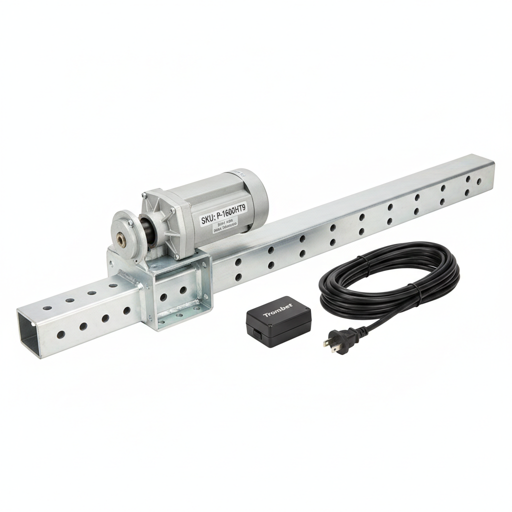 Electric Head Assembly, Heavy-Duty tarp Axel, Trombetta Switch,90:1 motor, 50' wire