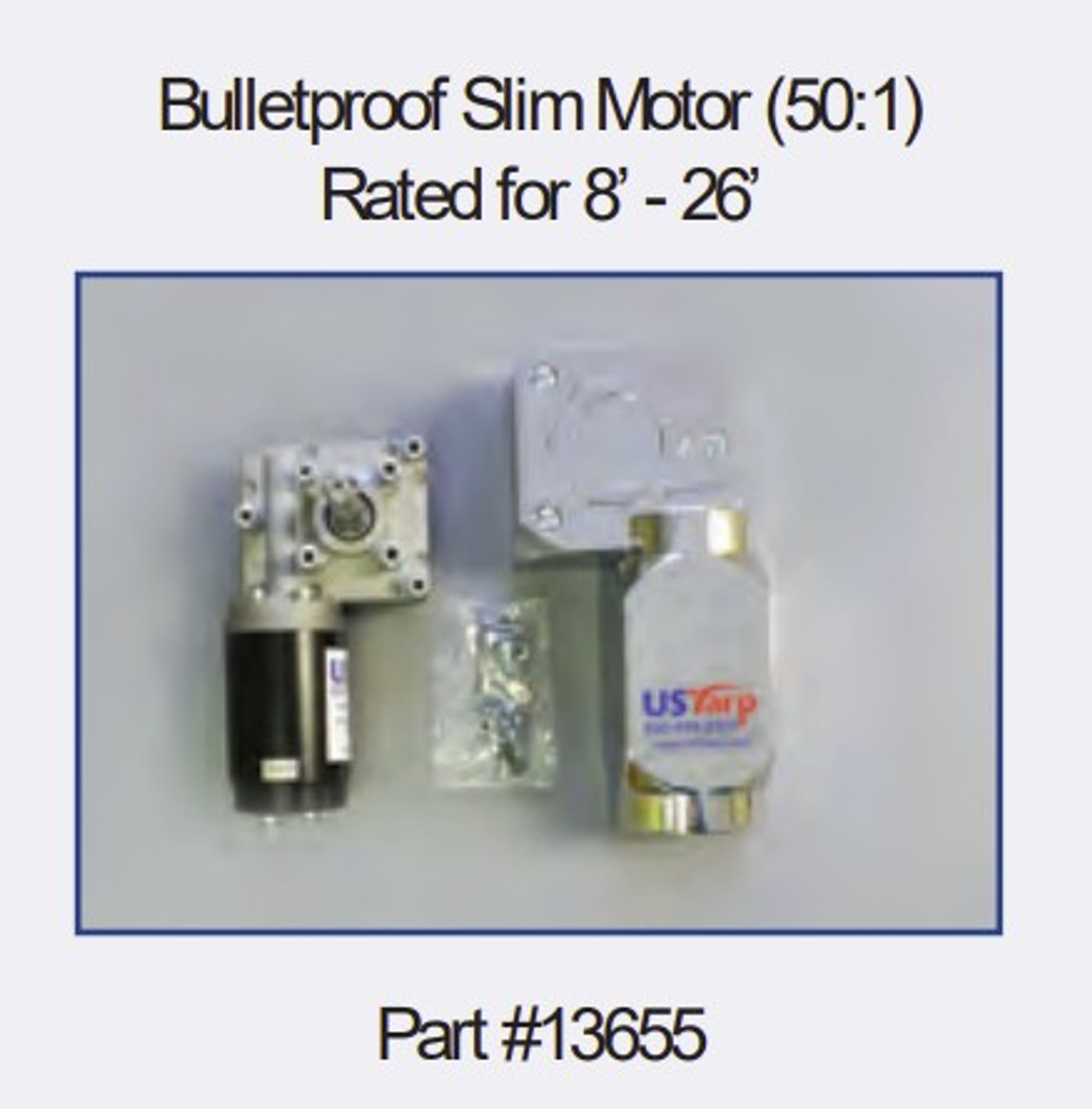 Bulletproof Slim 50:1 Tarp Motor; 12V (20-13655)