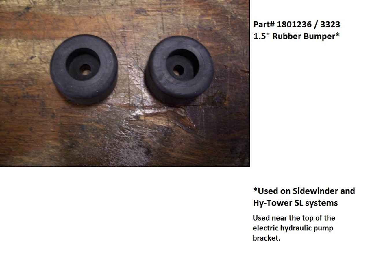 Rubber Bumper - 1-1/2" Round - Sidewinder and Hy-Tower SL systems (20-3323/1801236)