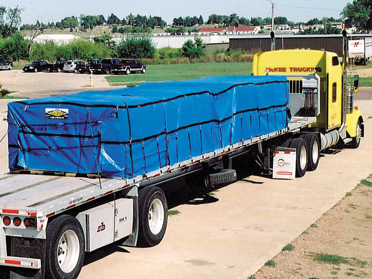 Shur-Co Lumber and Steel tarps, in stock, ready to ship.