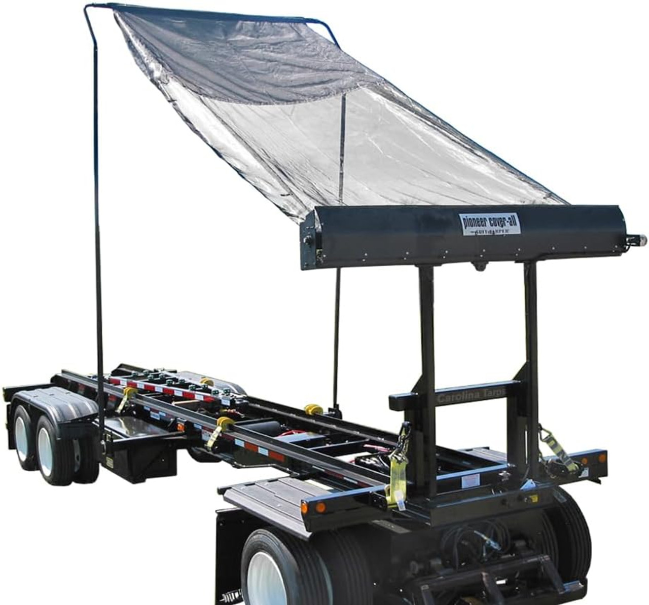 Carolina Tarps - Pioneer HR4759 Heavy Duty Roll Off Tarp - Reinforced Black Mesh (9.5' x 28')
