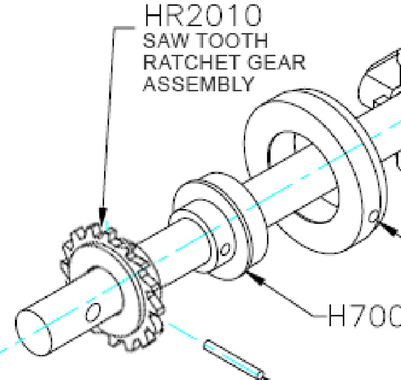 Saw tooth gear for Rollers
