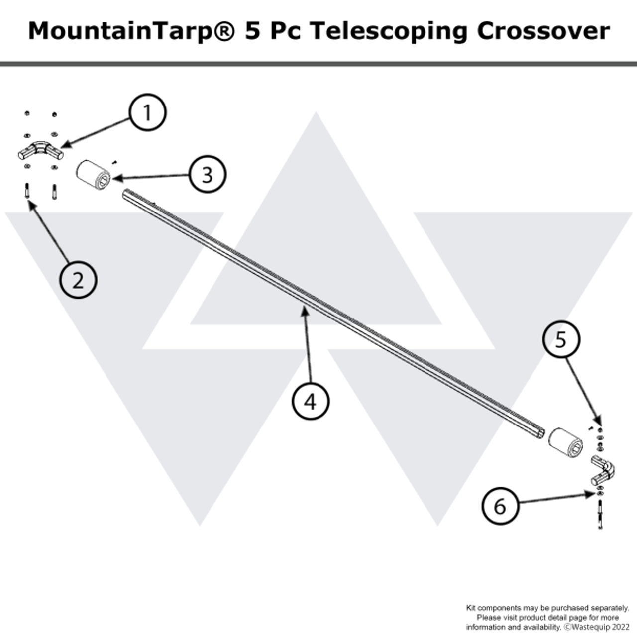 5 Piece Telescoping Crossover