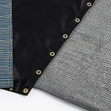 Pioneer Mega Mesh tarp close-up — grommets and mesh detail