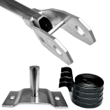 4-spring Electric (P-1600HR5) external mount Heavy-Duty Aluminum system complete, 120 inches side arms w/30 degree bend, Heavy-Duty tarp axel, covers bodies up to 20 feet