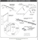 102 inches Electric Flip Tarp 16 feet Gantry Kit