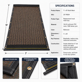 7' x 18' Multi mesh - Dump Truck & Trailer Tarps (tarps with pockets)