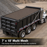 7' X 18' F/S Multi-Color Mesh Dump Truck Tarp