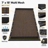 7' x 18' Multi mesh - Dump Truck & Trailer Tarps (tarps with pockets)