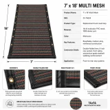 7' X 18' F/S Multi-Color Mesh Dump Truck Tarp