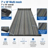 7' X 18' F/S Multi-Color Mesh Dump Truck Tarp