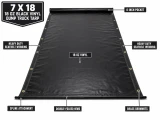 7' X 18' F/S 18 oz. Black Vinyl Dump Truck Tarp