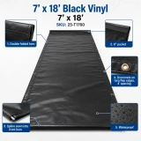 7' X 18' F/S 18 oz. Black Vinyl Dump Truck Tarp