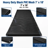 7' X 18' F/S Heavy Duty Black Mesh Dump Truck Tarp
