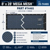 8’ x 28’ Mega Mesh™ (Replacement Tarp), Donovan OX / K-PAC & Quick Flip