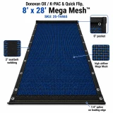 8’ x 28’ Mega Mesh™ (Replacement Tarp), Donovan OX / K-PAC & Quick Flip