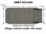 9' 8" x 28' Mega Mesh™ Pioneer w/Flaps (Replacement Tarp)