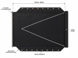 9' X 18' F/S 18 oz. Black Vinyl Dump Truck Tarp, with side flaps and shock cord