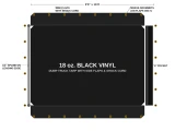 9'6" X 18' F/S 18 oz. Black Vinyl with side flaps and shock cord