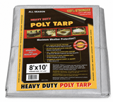 All Season Silver Black Heavy Duty Poly Tarps, Sold by the Case