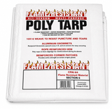 All-Season White Flame Resistant Multi-Purpose Poly Tarp, Sold by the Case