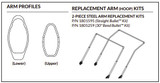 Arm Profiles for Bullet Aluminum Pivot Arm Tarp System
