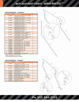Arm/Spring Kit - 4-Spring - 10' Arms w/2' Bend — Arm-Matic technical catalog reference