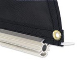 Donovan - ShurCo 18 oz. Black Vinyl Tarps, spline in one end