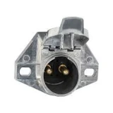 TRAILER QUICK DISCONNECT socket only- horizontal metal 2 prong