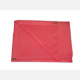 17 oz. Salmon Neoprene Coated Fiberglass Blanket w/ Grommets 24'' Apart