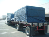 18 oz. Black Vinyl Coated Polyester Steel Tarps, x sets of Web & Dees