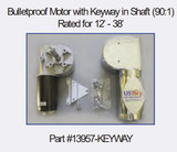 Bulletproof Motor, 12V, 90:1 with 3/16" keyway (20-13957-KEYWAY)