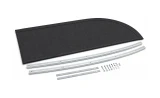 Agricultural Front Radiused Fabric Cap Kit, 102" Wide 28" Deep and 16" radius.  Includes, Fabric Cap, Bows and Hardware.