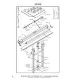 Technical diagram showing numbered parts of the Pioneer HR1000 HI-ROLLER tarp system