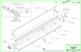 Labeled diagram showing HR1500HAL gantry, roller, and hydraulic components