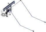 DC204, TM Single Stage Narrow Tower, 5 Spring 84 inches Ext Pivot, 45° elbows, Wide Bow Set, Fits Smaller Cab Chassis (Ford SuperDuty, Ram & GM)