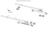 Pivot Set, 20 inches Narrow Profile Sliding 6 Spring Pivot Set w/ 96 inches Tubes