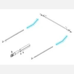 Heavy-Duty Aluminum Arm, 96 inches length for body up to 16 feet  w/30 degree bend