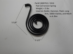 Flat Coil Torsion Spring, for Bullet, Hammer, Flash, Long Arm, 5000 X Series, and Mech-in-A-Box (20-2416/1800763)