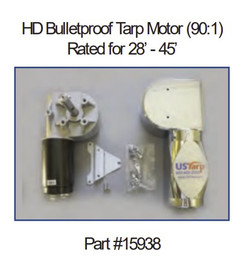 Heavy Duty Bulletproof 90:1 Tarp Motor; 12V