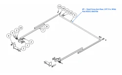 AE Steel Cross Arm Rear, 107 1/2"